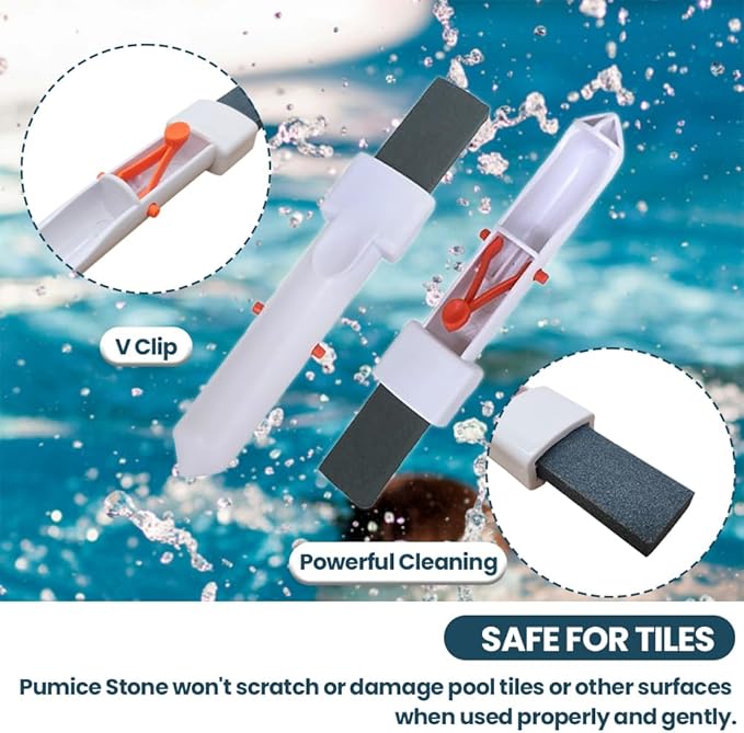 3pack Pool Pumice Stone for Cleaning, Remover Pool Cleaning Tools with Handle to Remove Erase Rust Stain, Pumice Sticks for Toilet Bowl Ring Swimming-Pool Tile Calcium Tub(Size:3pack)