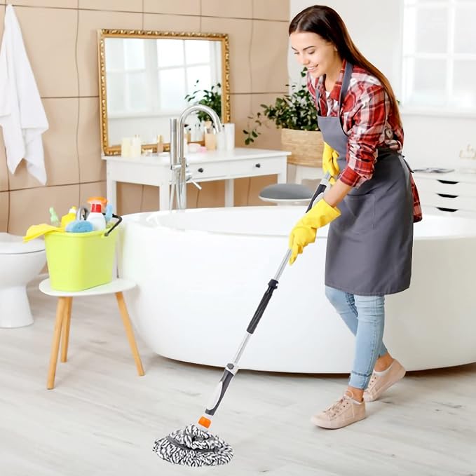 Superio Twist Mop Heads Self Wringing Mop Replacement Microfiber Mop Refill Commercial/Industrial Use.-Grey