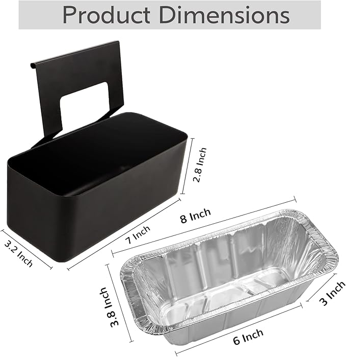 GARNETIN Griddle Grease Catcher with 10 Pack Disposable Aluminum Foil Grease Cup Liners for Blackstone Griddle Accessories Griddle Drip Pans Grease Trap for Blackstone 17 22 28 36 inch