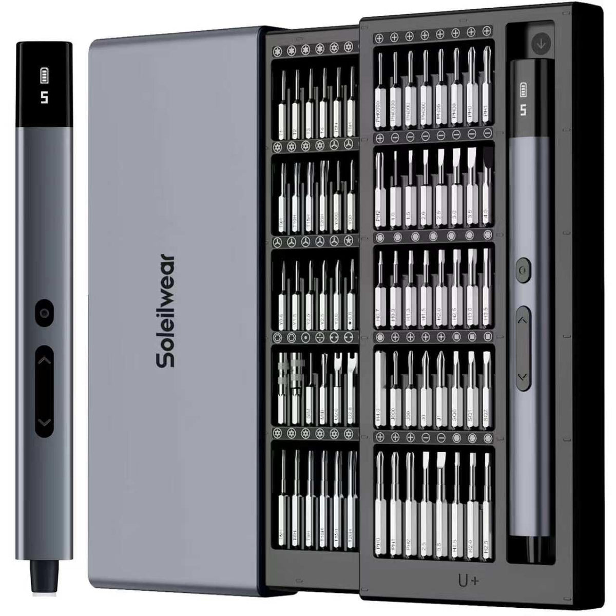 Soleilwear Electric Precision Screwdriver, 80pcs Mini | Hand Tools - Image 1
