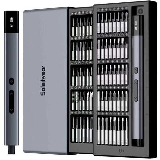 Soleilwear Electric Precision Screwdriver, 80pcs Mini | Hand Tools - Image 1