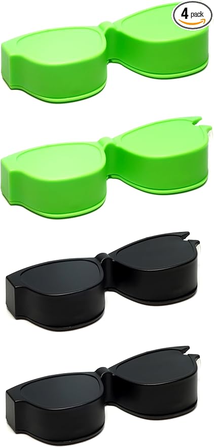Calabria Kool Klean 4 Pack Eyeglass Lens Cleaner Kit Green/Black 15ml Cleaning Spray, Microfiber Cleaning Cloth Cleaning Kit