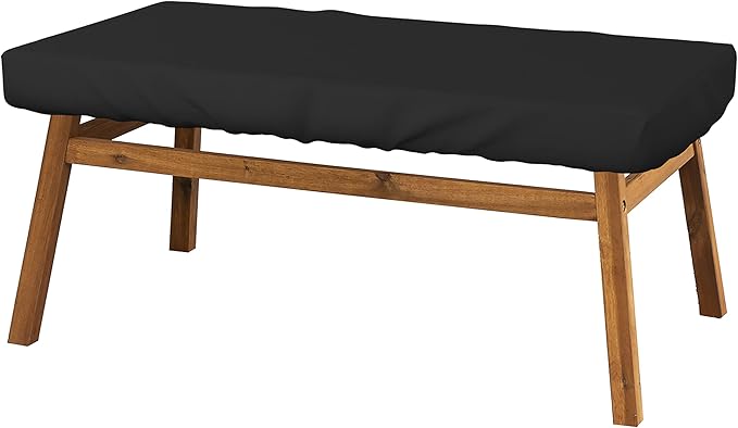 Covers & All Rectangle Table Top Cover, 12 Oz Waterproof UV & Weather Resistant Patio Table Cover, Outdoor Table Cover for Patio Furniture (100" L x 50" W x 5" H, Black)