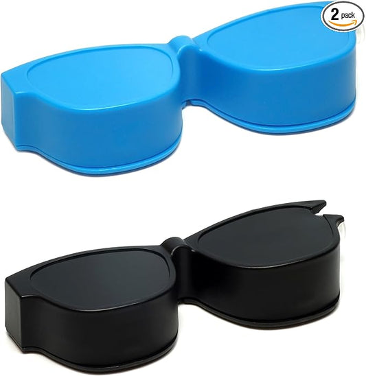 Calabria Kool Klean 2 Pack Eyeglasses Lens Cleaner Kit Blue/Black 15ml Cleaning Spray, White Cleaning Cloth Eyewear Cleaning