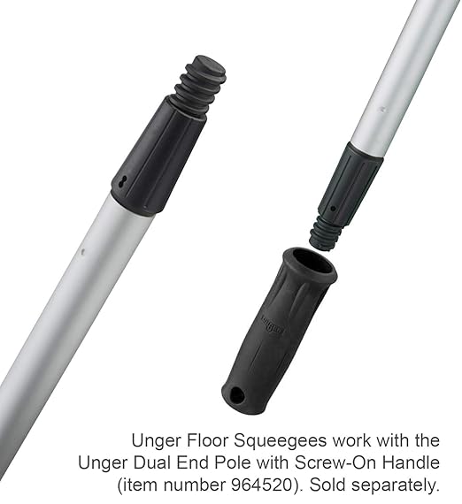 Unger Professional AquaDozer 36” MAX Smooth Surface Curved Floor Squeegee, Flood Cleanup Scrubber for Concrete and Asphalt, Cleaning Tool with Rounded Hood, Pushes 2 Times More Water and Debris