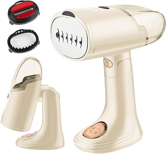 Handheld Steamer for Clothes, A 1500W Powerful Steamer with A 138ML Detachable Large Water Tank, Foldable Portable Steam Iron Suitable for Home, Dormitory, Office & Travel (Applicable to 110V) (White)