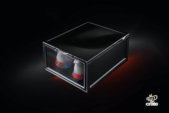 Crep Protect - Crate, Shoe/Sneaker/Trainer Stackable Storage Drop Front Box with Clear Door
