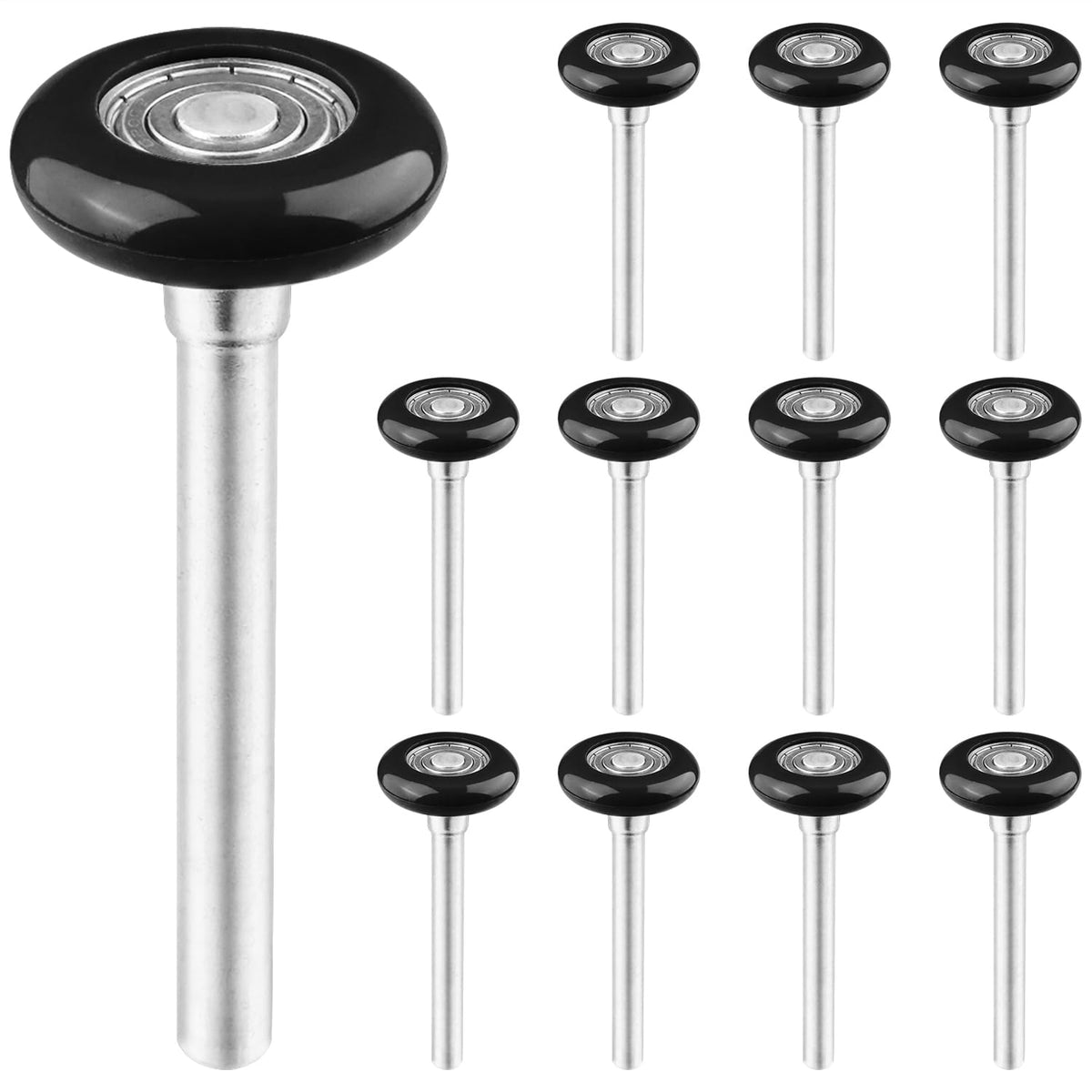 12 Pack 1.8 Inch Nylon Sealed Garage Door Rollers, Quiet/Durable - Image 1