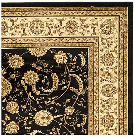 SAFAVIEH Lyndhurst Collection Area Rug - 5'3" x 7'6", Black & Ivory, Traditional Oriental Design, Non-Shedding & Easy Care, Ideal for High Traffic Areas in Living Room, Bedroom (LNH219A)