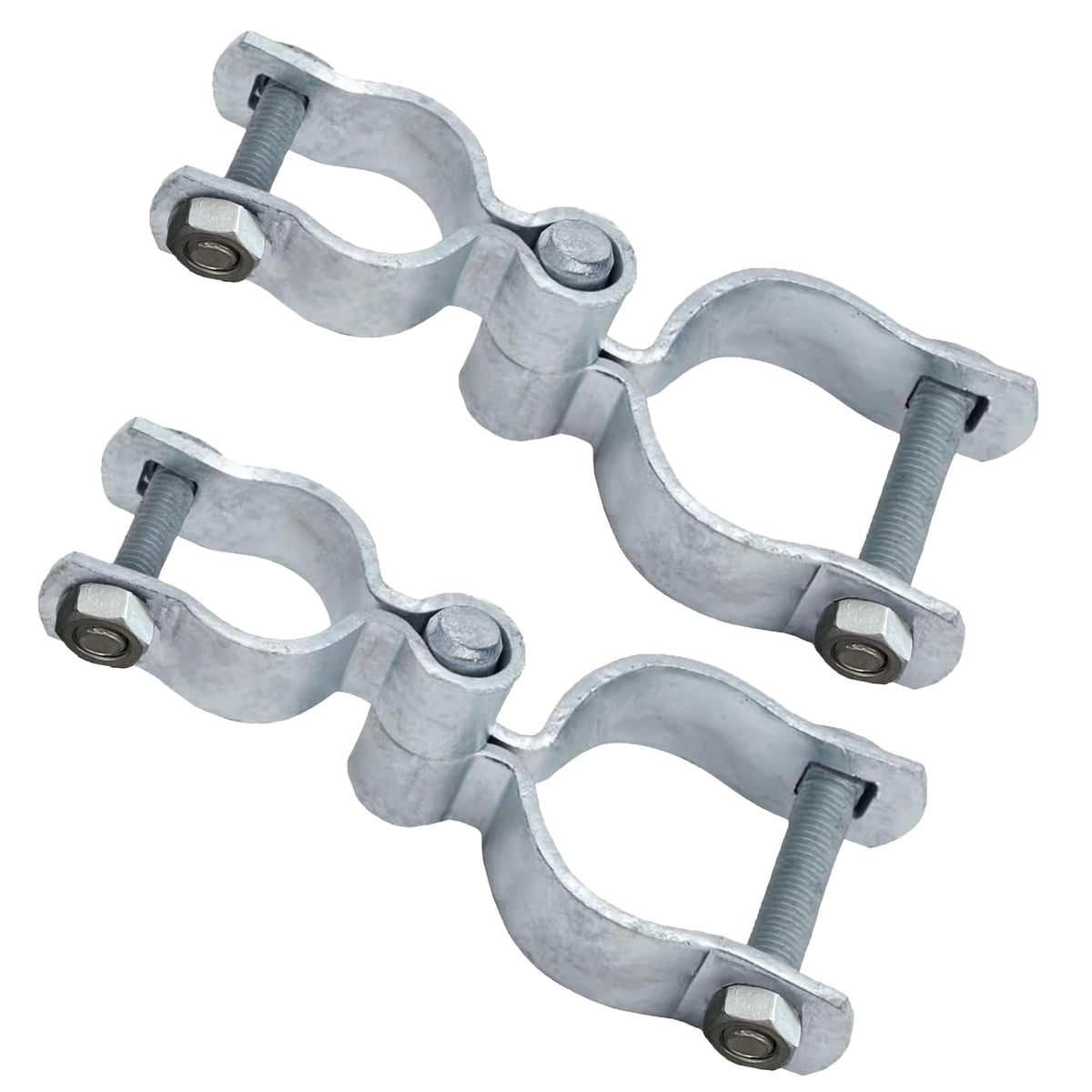 2 Pack 1-3/8" x 2-3/8" Chain Link Fence Gate Hinge Kit - Image 1