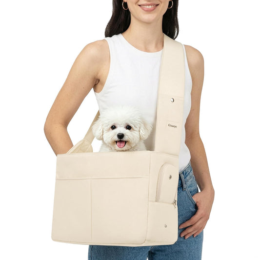 Small Dog Cat Sling Carrier 11 lbs, Crossbody Pet Bag | Pet Essentials - Image 1