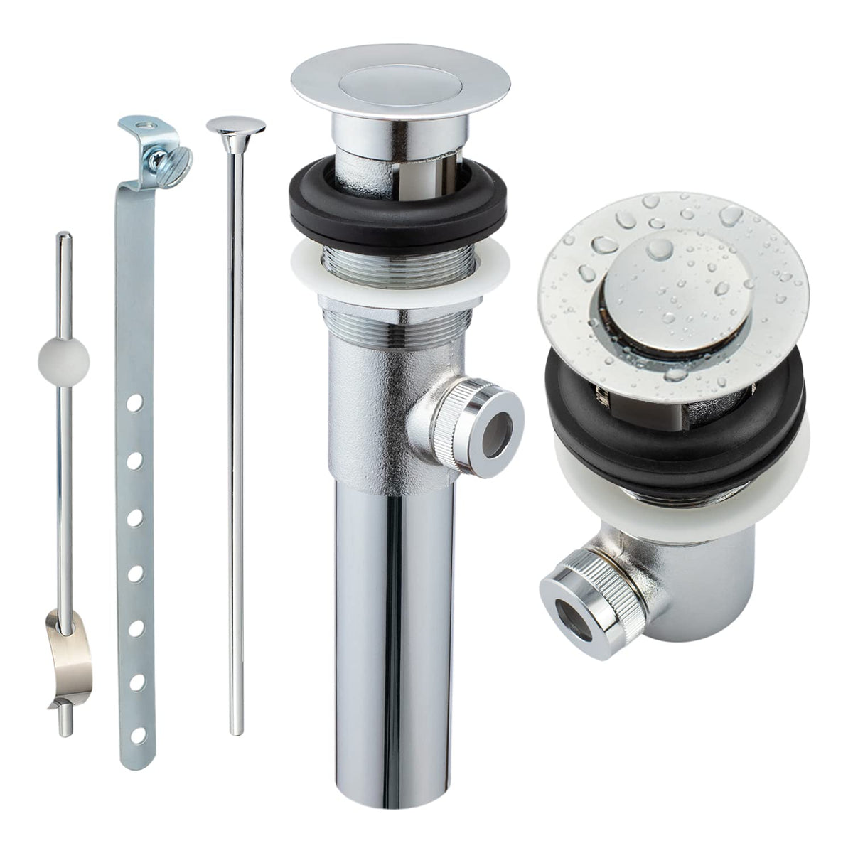 Sink Pop-Up Drain Stopper Assembly with Lift Rod | Bathroom Essentials - Image 1