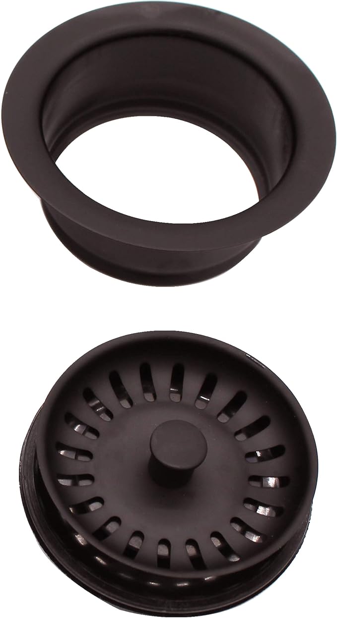 Westbrass D2089SEV-12 3-1/2" Kitchen Sink Waste Disposal Drain Flange and Basket Strainer, Oil Rubbed Bronze