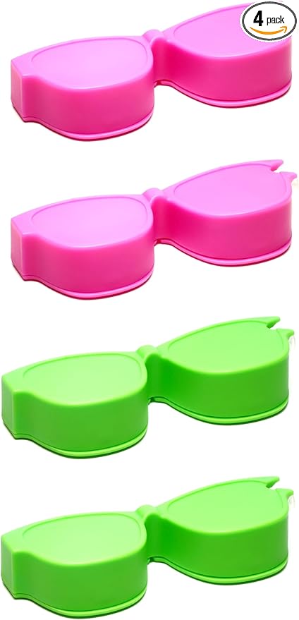 Calabria Kool Klean 4 Pack Eyeglasses Lens Cleaner Kit Pink/Green 15ml Cleaning Spray, White Cleaning Cloth Eyewear Cleaning