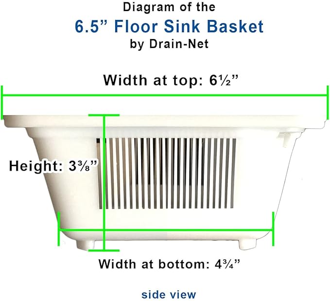 Drain-Net 6.5" Floor Sink Basket for Restaurants