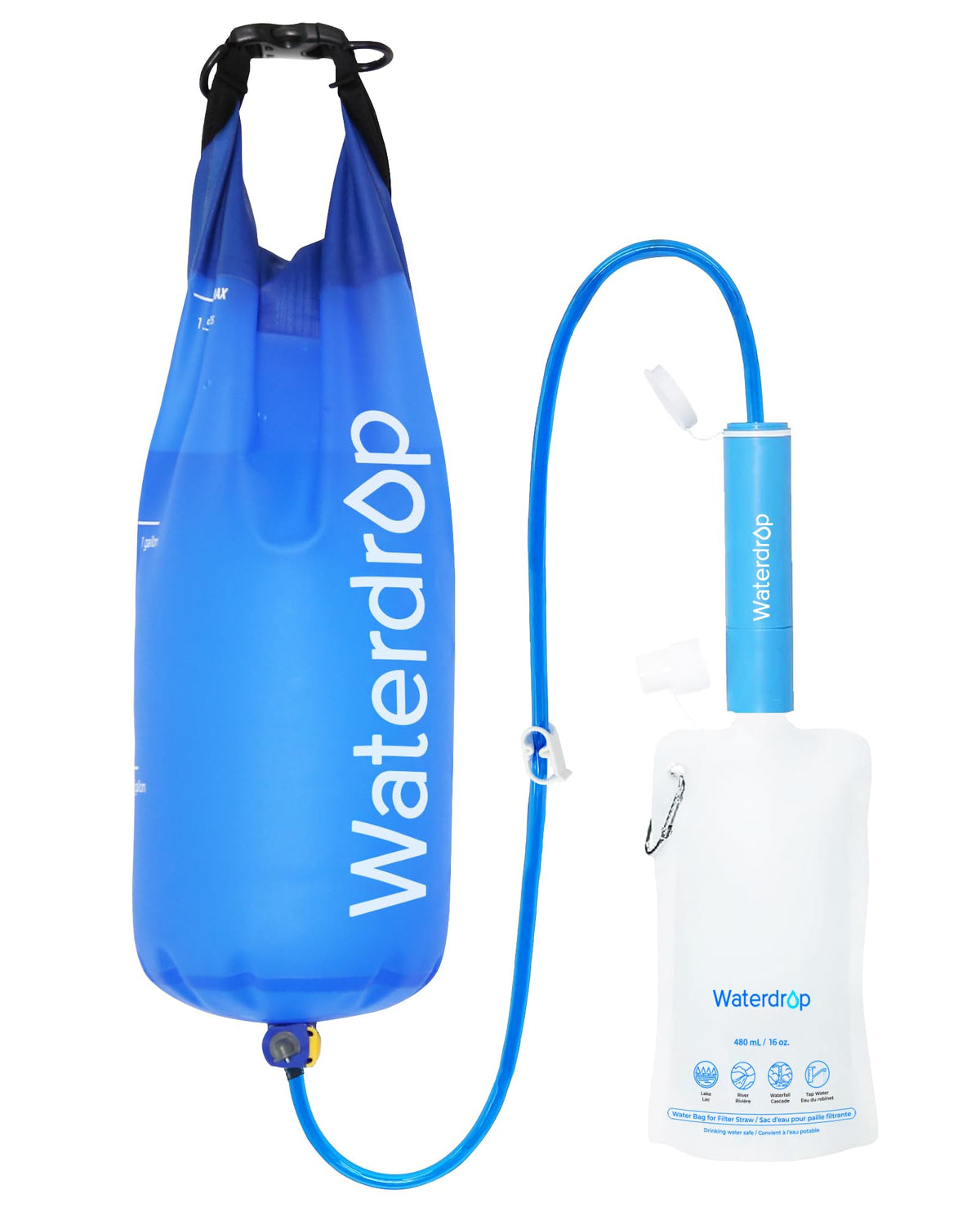 Waterdrop Gravity Water Filter Straw, Camping Water Filter - Image 1