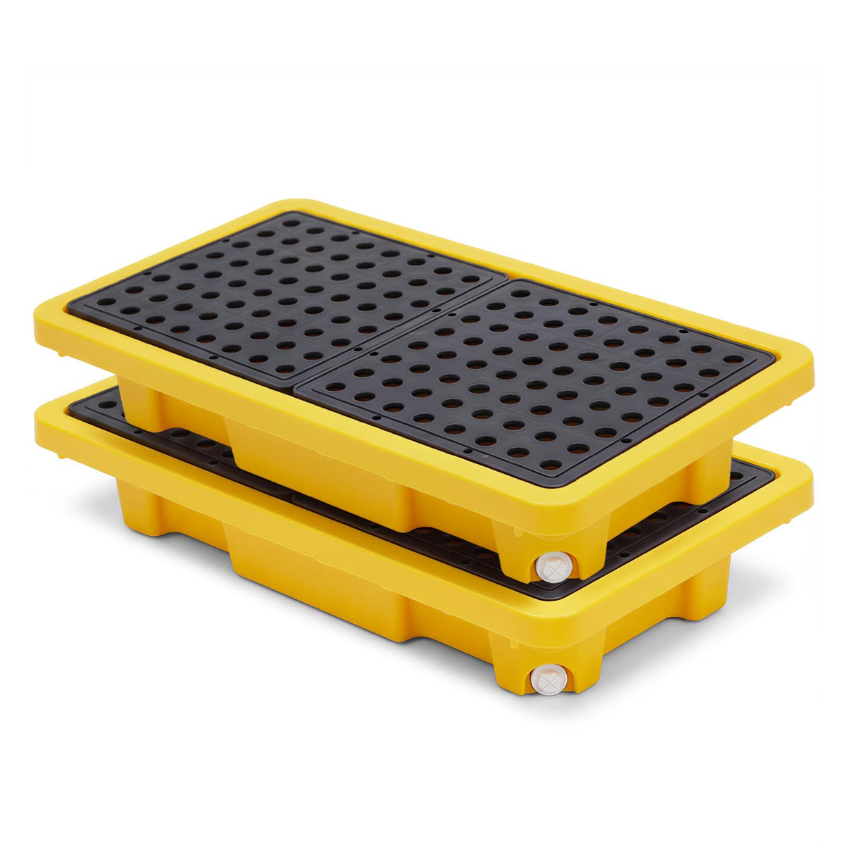 2 Pcs Spill Containment Pallet, 2-Drum Plastic Platform - Image 1
