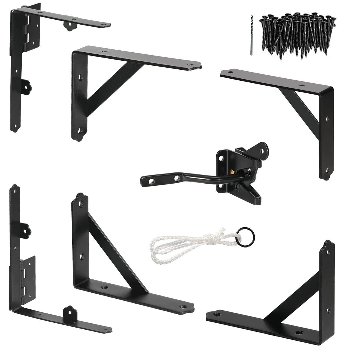 Anti Sag Fence Gate Kit, Gate Hardware Kit for Wood Fence - Image 1