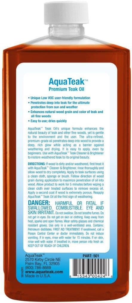 AquaTeak Care Kit: Premium Teak Oil & Teak Cleaner & Brightener