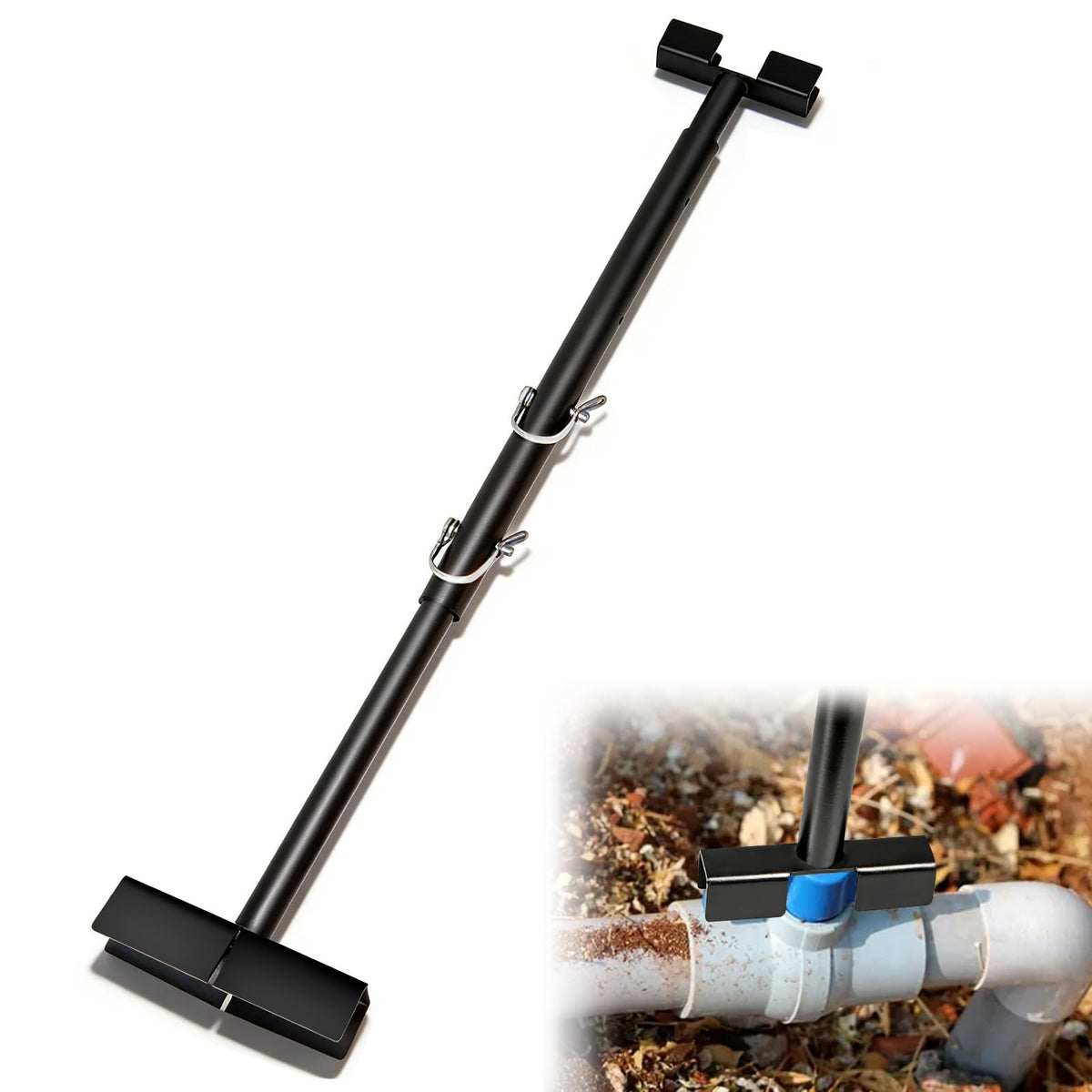 Adjustable Long-Handle Ball Valve Wrench & Backflow Valve Key - Image 1
