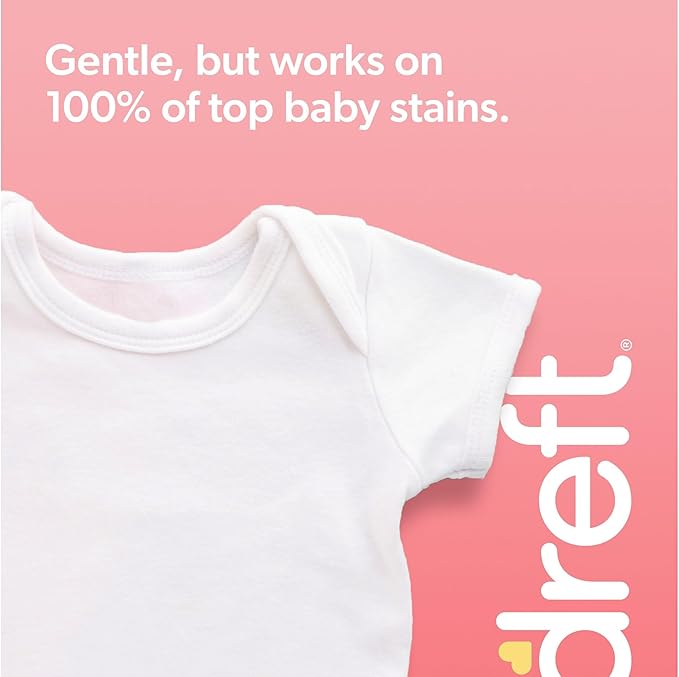 Dreft Stage 1 Newborn Baby Liquid Laundry Detergent, Gentle on Sensitive Skin, HE Compatible, 64 loads
