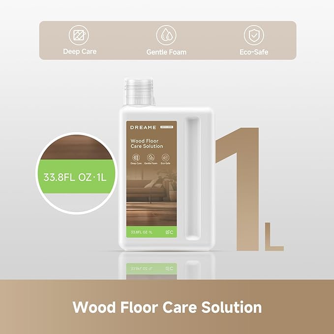 DREAME Wood Floor Care Solution, 33.8 FL OZ (1L)