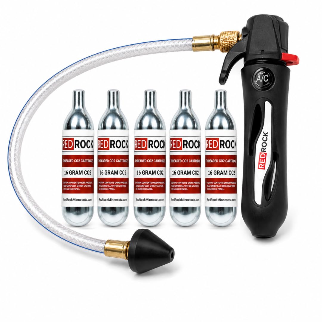 RedRock Gallo Drain Gun with 5 Unthreaded CO2 Cartridges for A/C - Image 1