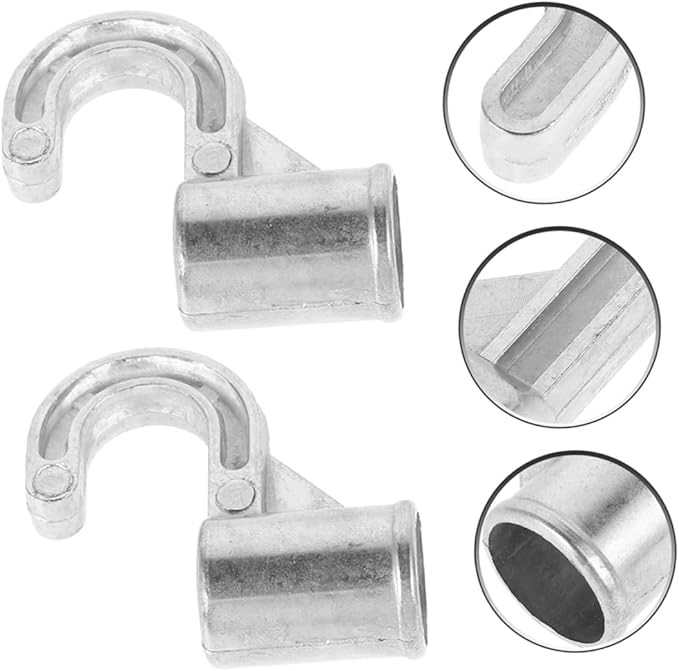 jojofuny 4 pcs Aluminum Alloy Closet Extender Hooks - 16mm Rod Hanger Accessories for Wardrobe, Multi-Functional Clothes Rack Mounts, Easy Tool-Free Installation, Space-Saving Storage for Home & Dorm