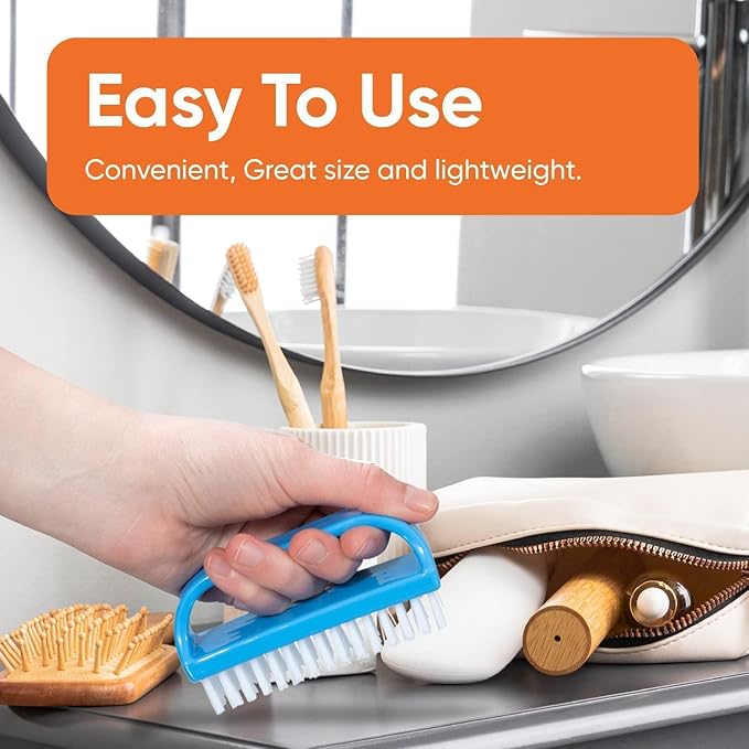 Nail Brush for Cleaning Fingernails, Nail Scrubber Brush, Toe Foot Hands Fingernail Brush Cleaner- Small Scrub Brush- All-Purpose Stiff Cleaning Brush for Home, Kitchen, Work, 9 Pack - Superio