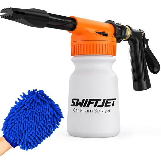 SwiftJet Car Wash Foam Gun + Microfiber Wash Mitt - Foam - Image 1