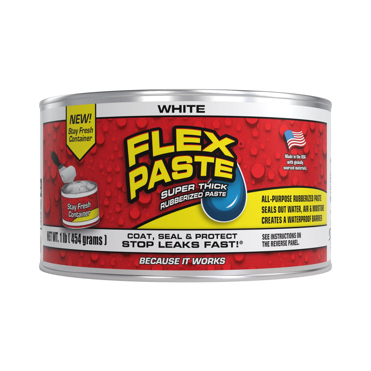Flex Paste Rubberized Waterproof Sealant Paste, White - Image 1
