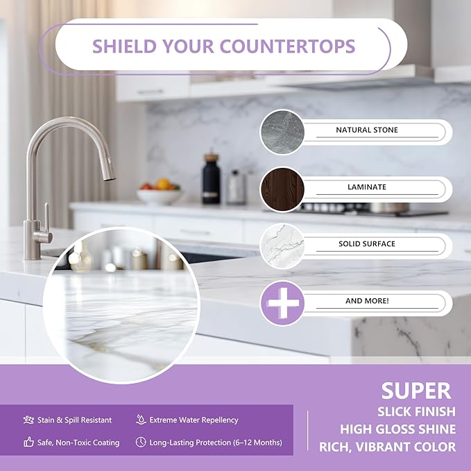 Ceramic Coating Spray 8.66oz – Appliance & Kitchen Protector for Stainless Steel – Fingerprint Resistant Cleaner & Sealer for Sinks, Fridges, Stoves – Easy Cleaning & Long-Lasting Multi-Surface Shine
