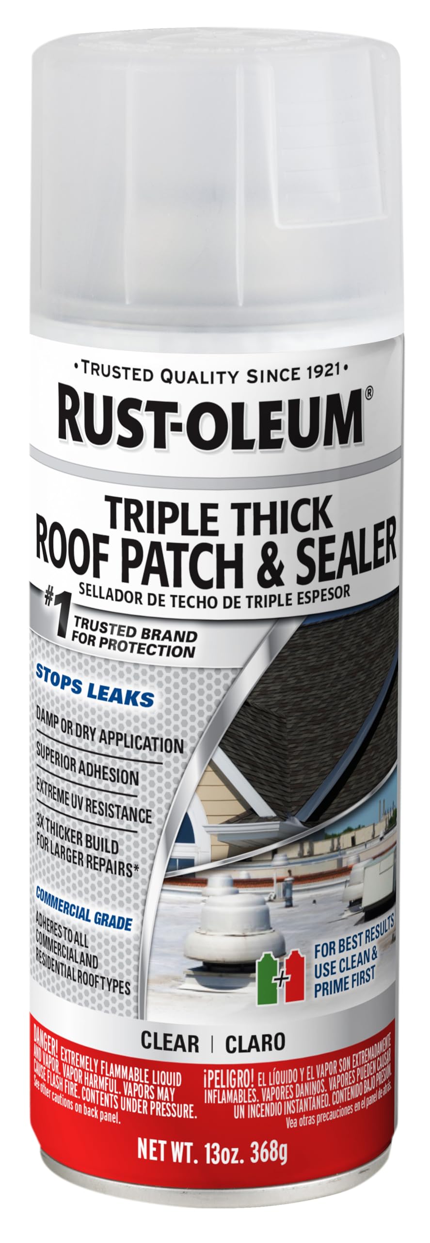 Rust-Oleum Triple Thick Roof Patch and Sealer Spray, 13 oz, Clear - Image 1