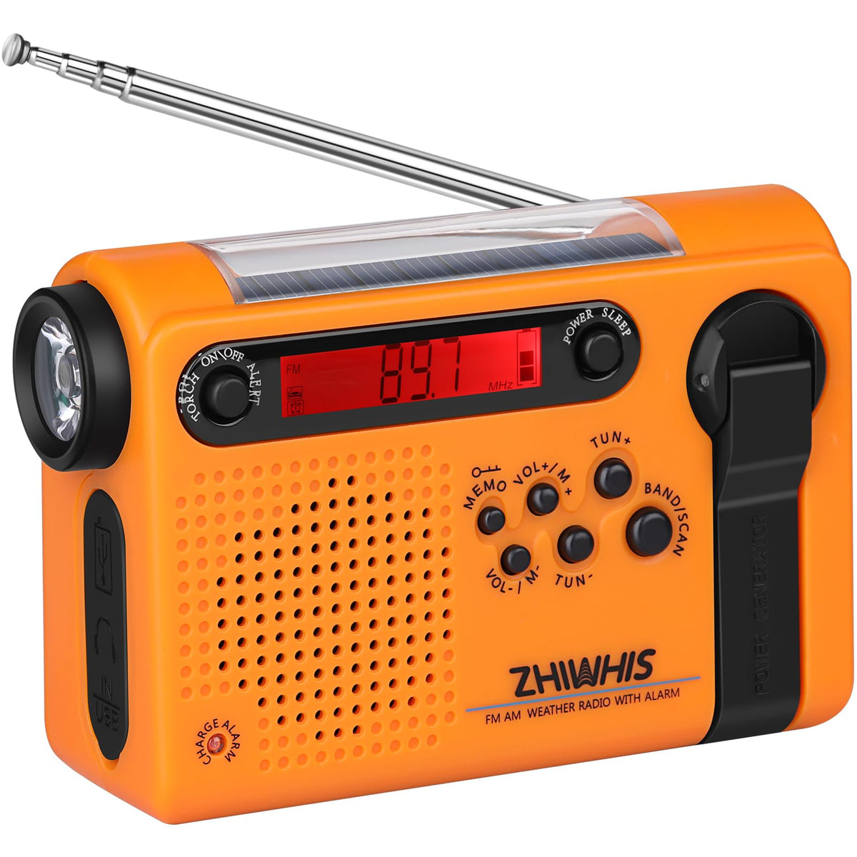 ZHIWHIS Emergency Radio with Alerts, NOAA Weather/AM/FM - Image 1
