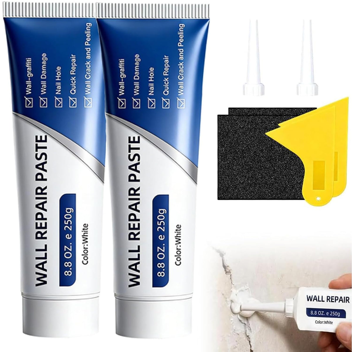 2 Pcs Efficient Drywall Repair Kit with Scraper | Home Repair - Image 1