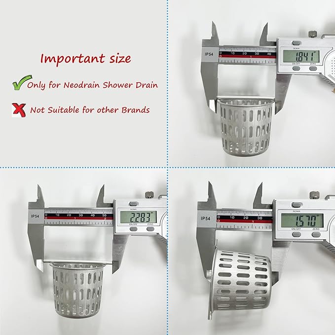 Neodrain 2PCS Hair Catchers Shower Drain Hair and Debris Strainer Only Fit Neodrain Shower Drains, Hair Trap,with Lifting Hook