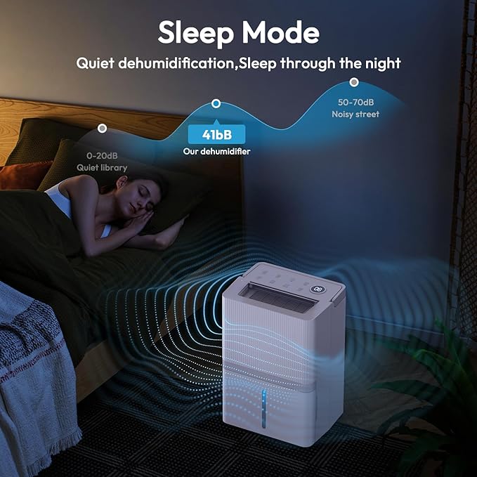 5000 Sq.Ft Dehumidifier for Basement and Home, 75 Pints Most Efficient Energy Star 2025 Dehumidifier with Drain Hose, Smart Humidity Control, 24H-Timer, for Bedroom, Bathroom, Large Room