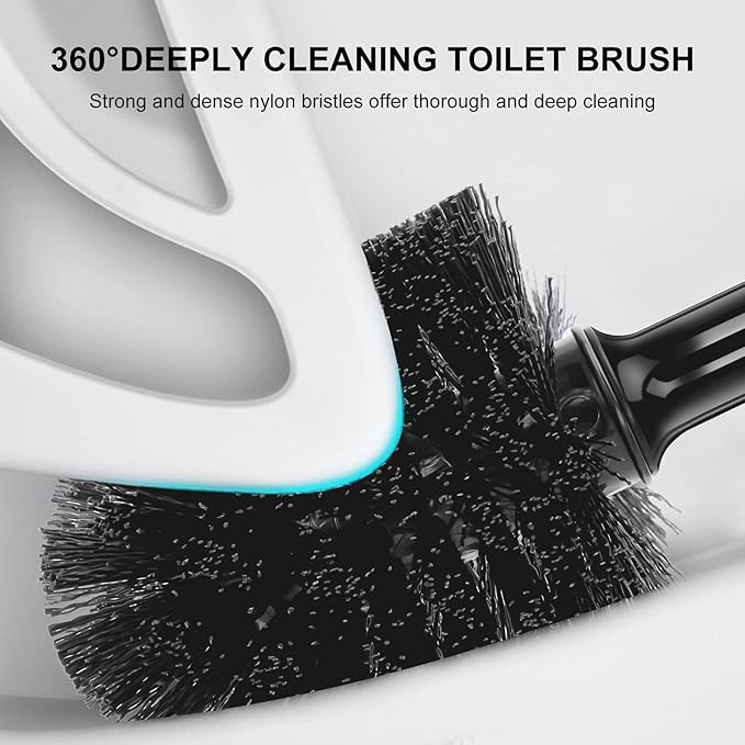 SetSail Toilet Brush and Plunger Set, Toilet Plungers for Bathroom Heavy Duty & Toilet Paper Holder with Shelf Adhesive or Screw