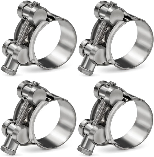 PEROMI 4 Pack 26-28mm T-Bolt Hose Clamp,Stainless | Hand Tools - Image 1