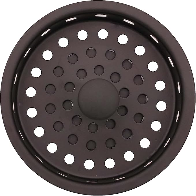 Westbrass D2165-12 Post Style Large Kitchen Basket Strainer with Waste Disposal Flange and Stopper, Oil Rubbed Bronze