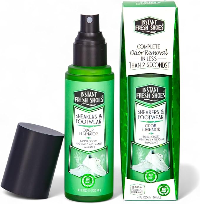 Shoe Deodorizer & Foot Odor Elimination Spray - Instant Shoe Smell Remover for Sneakers, Cleats, Boots, All Footwear, Gym Bags & Sports Equipment - Fresh Lavender Scent - 4 fl oz.
