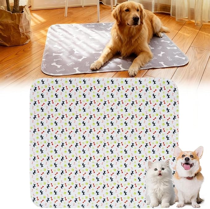 Puppy Pads with pheromones, 2026 Upgraded Washable Puppy Pads for Dogs & Cats, Pee Pad - Leak & Odor Waterproof, Non-Slip Base, Easy to Clean & Reusable (Grey, L: 31.5" × 35.4")