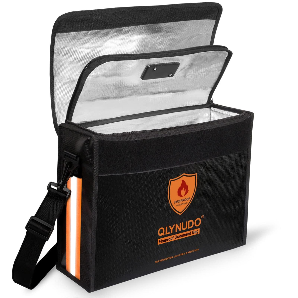 Large Fireproof Bag for Documents, Fire Safe Box for 3-Ring - Image 1
