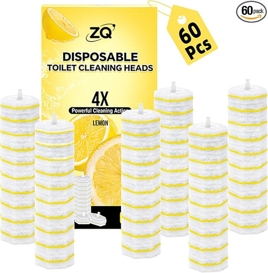 60 Count Toilet Wand Refills for Clorox, Disposable Toilet Cleaner Refill Pads for Clorox Wand Cleaning System, Upgrade Toilet Brush for Bathroom Cleaning,No Falling Apart,Light Scent