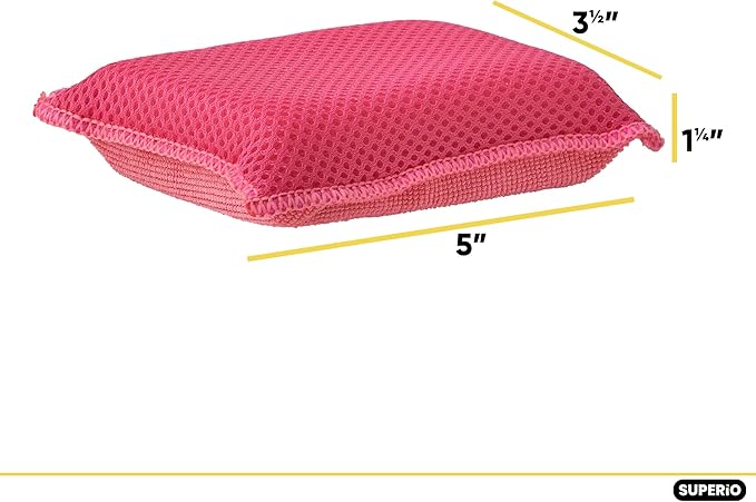 Microfiber Sponges for Dishes Kitchen Sponges Non-Scratch Sponge Dish Scrubber Pack of 9 Heavy Duty Household Cleaning Sponges Multi-Purpose Cleaning Supplies Dish Sponge Kitchen Sponges