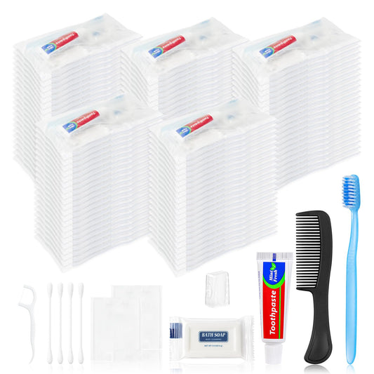 50 Pack Disposable Toothbrush Kit, Bulk Travel Toiletries Kit - Image 1