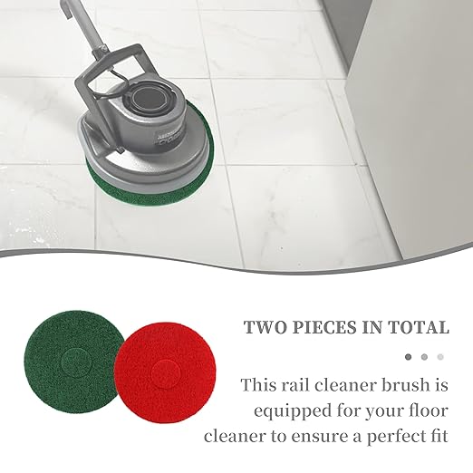 Cleaning Orbiter Pad 437.049 437.056 Fits for Oreck 550MC Orbiter Floor Machine-Medium Grit (150),12inch Diameter Floor Scrubber Pads (Green & Red)