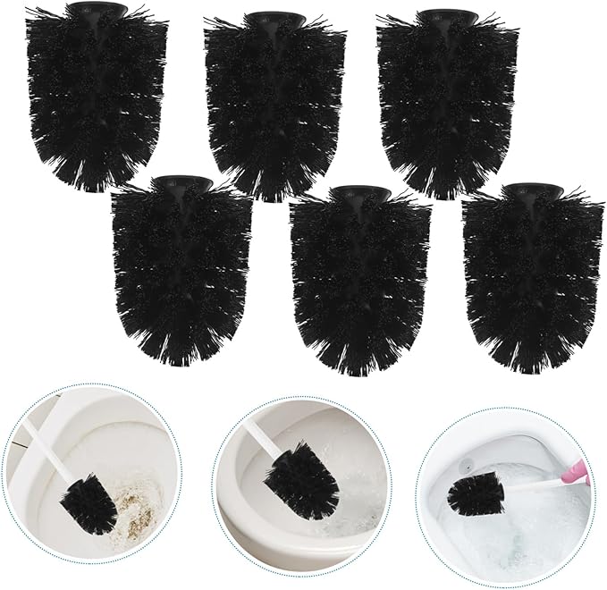10pcs Toilet Brush Heads Replacement with Stiff Bristles Easy to Install Heavy Duty Scrubber Pack for Bathroom Cleaning Compatible with Handles Plastic Design for Home and Hotel