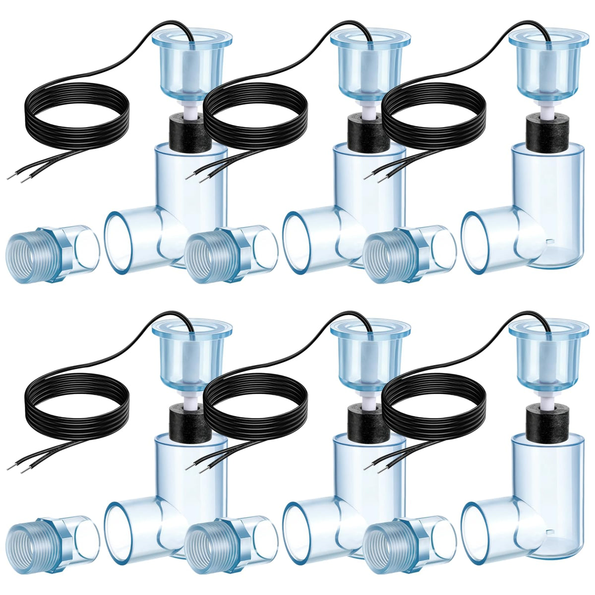 6 Pcs SS2 L-Shape AC Float Switches, 3/4 in Adapter - Image 1