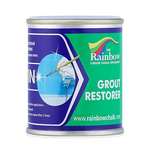 Grout Pen White Grout Paint: Waterproof Tile Paint Grout Refresh Restorer for Floor, Kitchen & Bathroom Shower Tiles - White - Can Size for Larger Projects - 125ml (4.2oz)